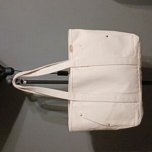 Duluth Trading Co Cream Canvas Tote Bag